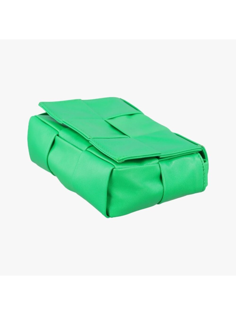 Bottega Veneta Candy Cassette Green Lambskin Shoulder Bag - Picture 4 of 16